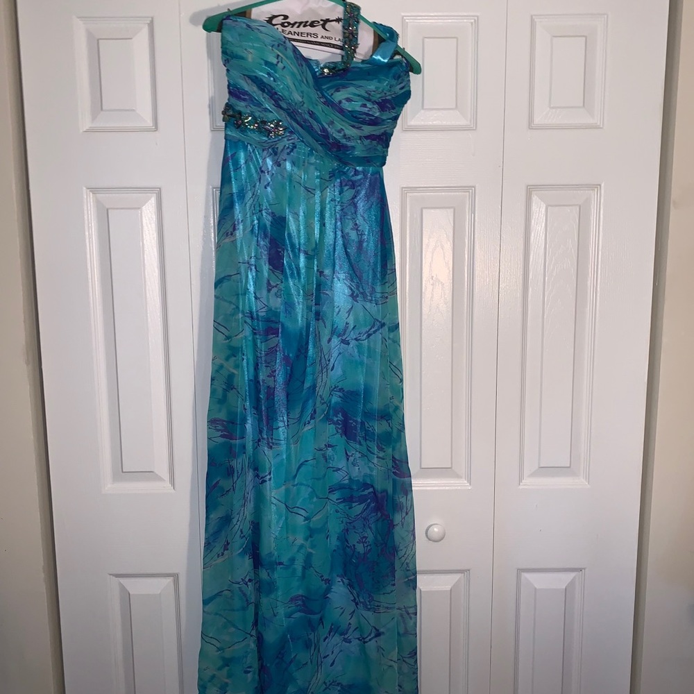 Long formal floral print dress